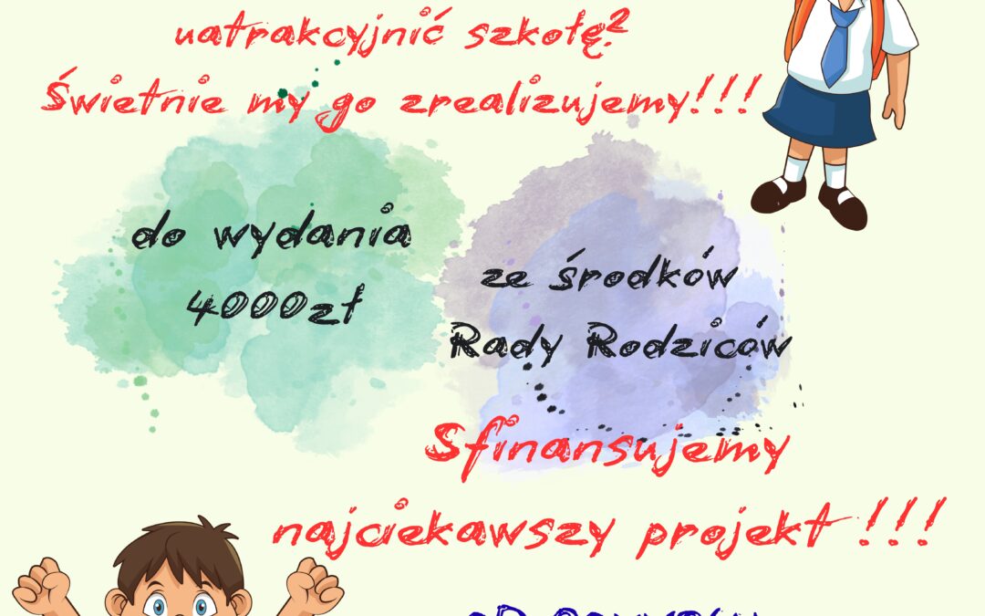 KONKURS NA&nbsp;PROJEKT UCZNIOWSKI ORGANIZOWANY PRZEZ&nbsp;RADĘ RODZICÓW